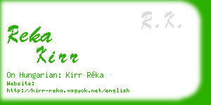 reka kirr business card